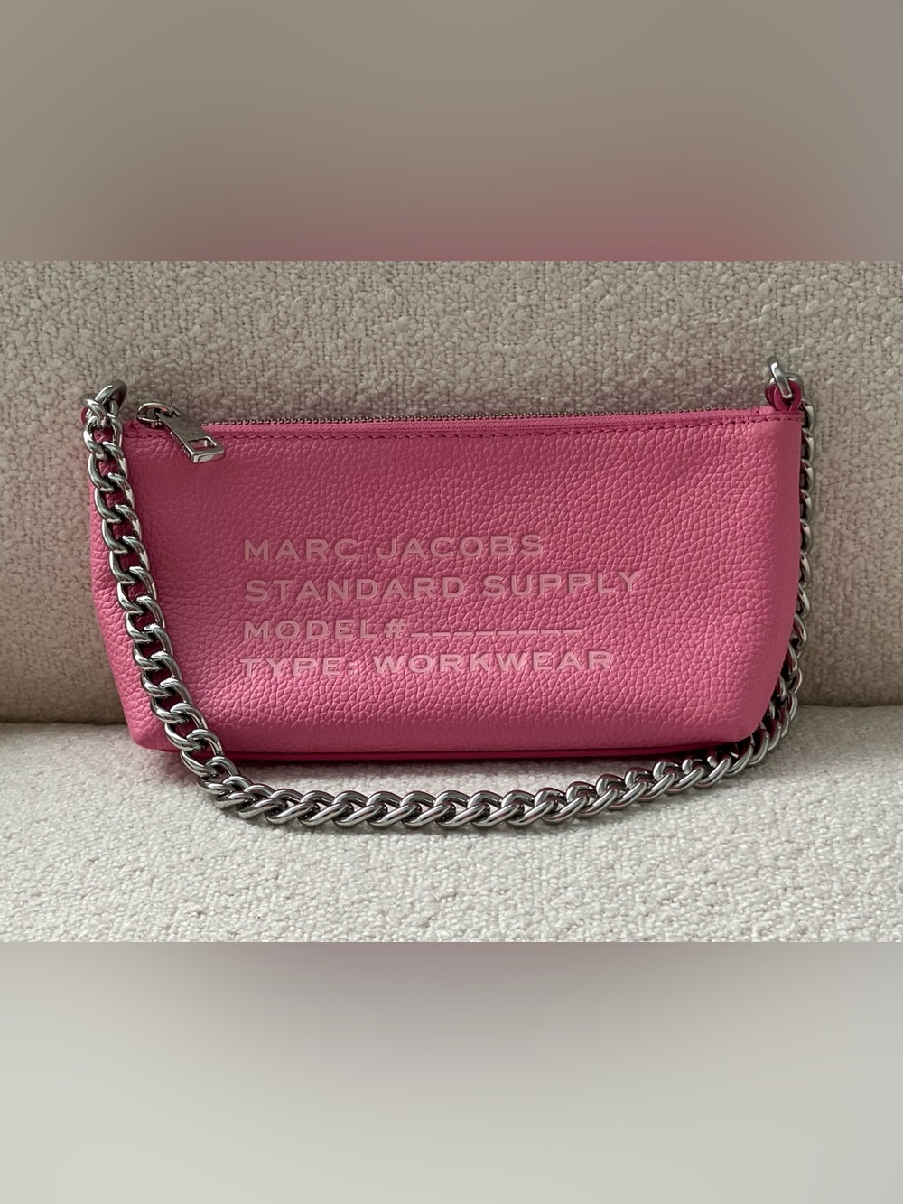 Marc Jacobs Pink Standard Supply Workwear Chain Shoulder Bag